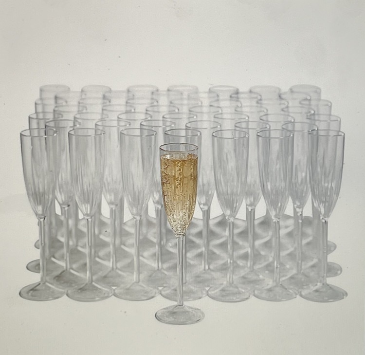 Plastic Champagne Glasses 100ct