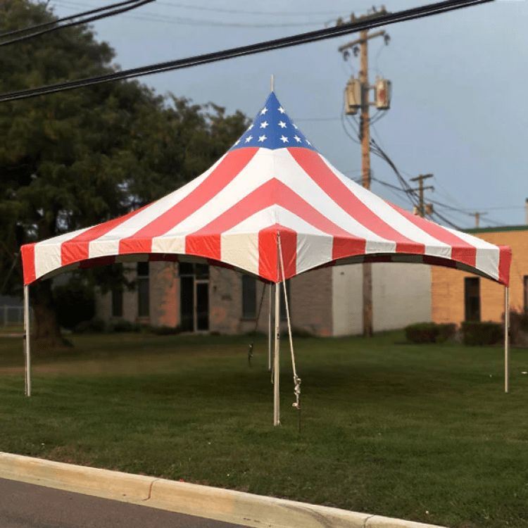 20x20 High Peak Frame Tent (American Flag)