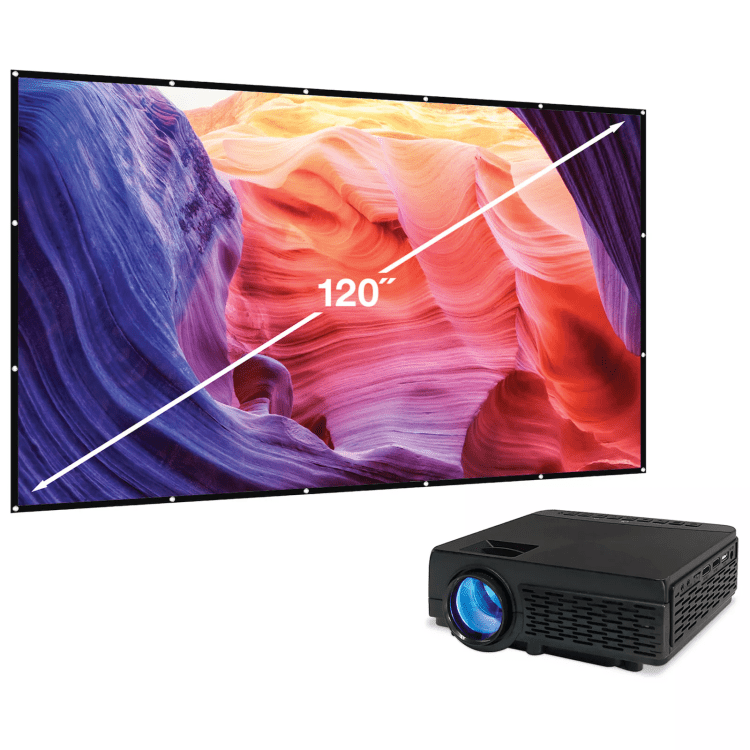 120” Screen & Projector